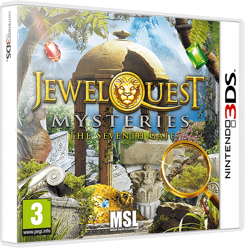 Jewel Quest Mysteries: The Seventh Gate box art for Nintendo 3DS
